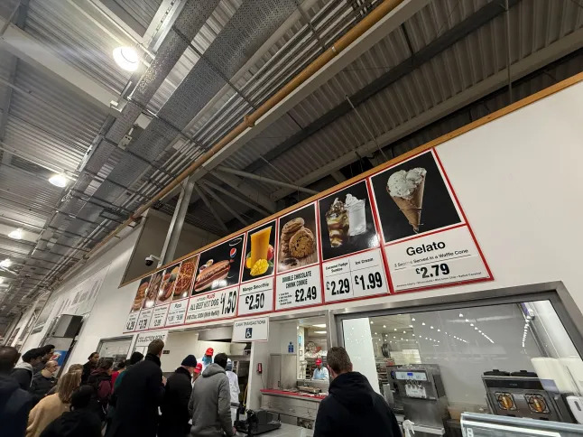 A costco food court in the UK