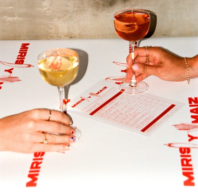 Cocktails at the Miris y Maíz Paradise pop-up